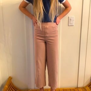 Zara wide legged pale pink pants. US size 9, 134cm